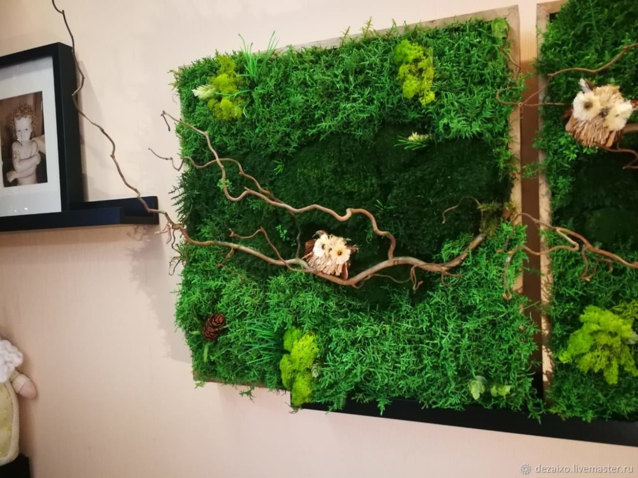 Панно на стену из мха