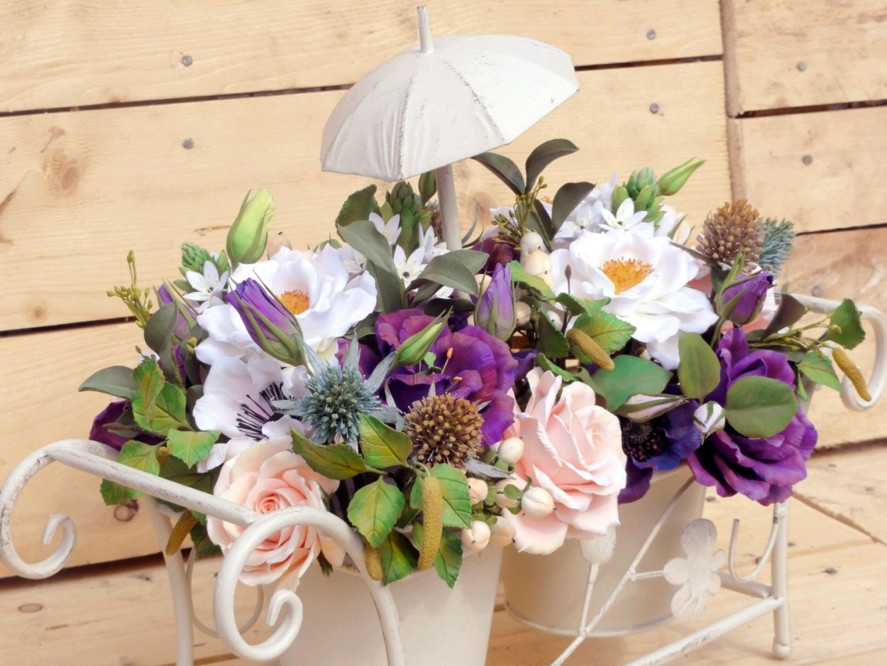 Цветочные композиции в вазонах