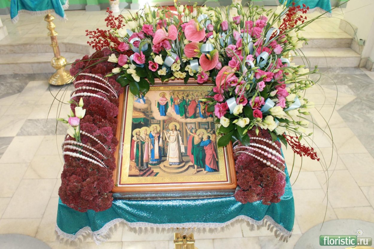 Храмовая флористика Покров Богородицы