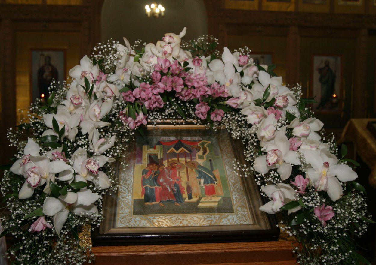 Храмовая флористика на Сретение Господне