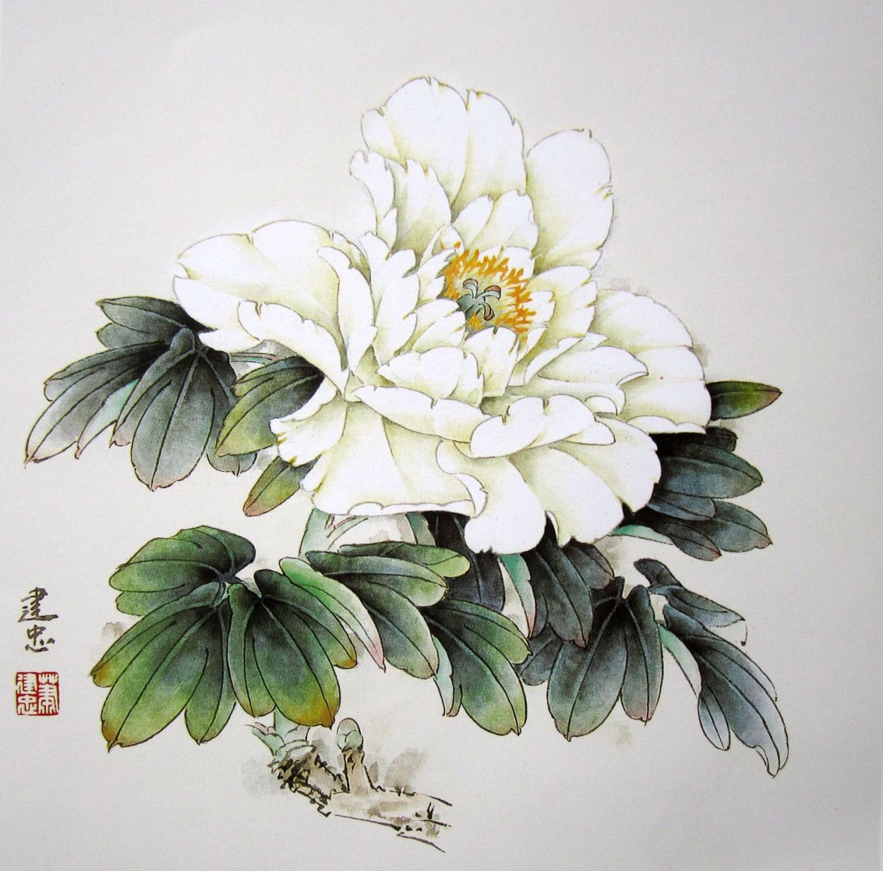 Китайская живопись Цветущий персик