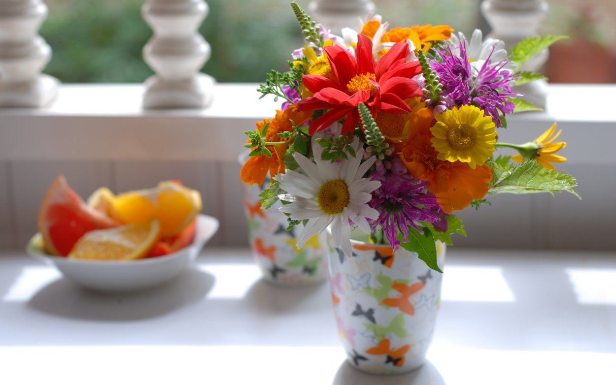 Пейзажи с цветами