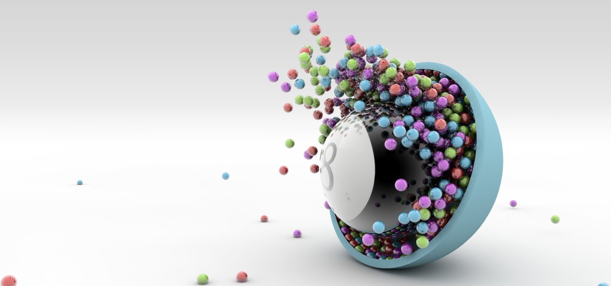 Воздушные шарики в небе