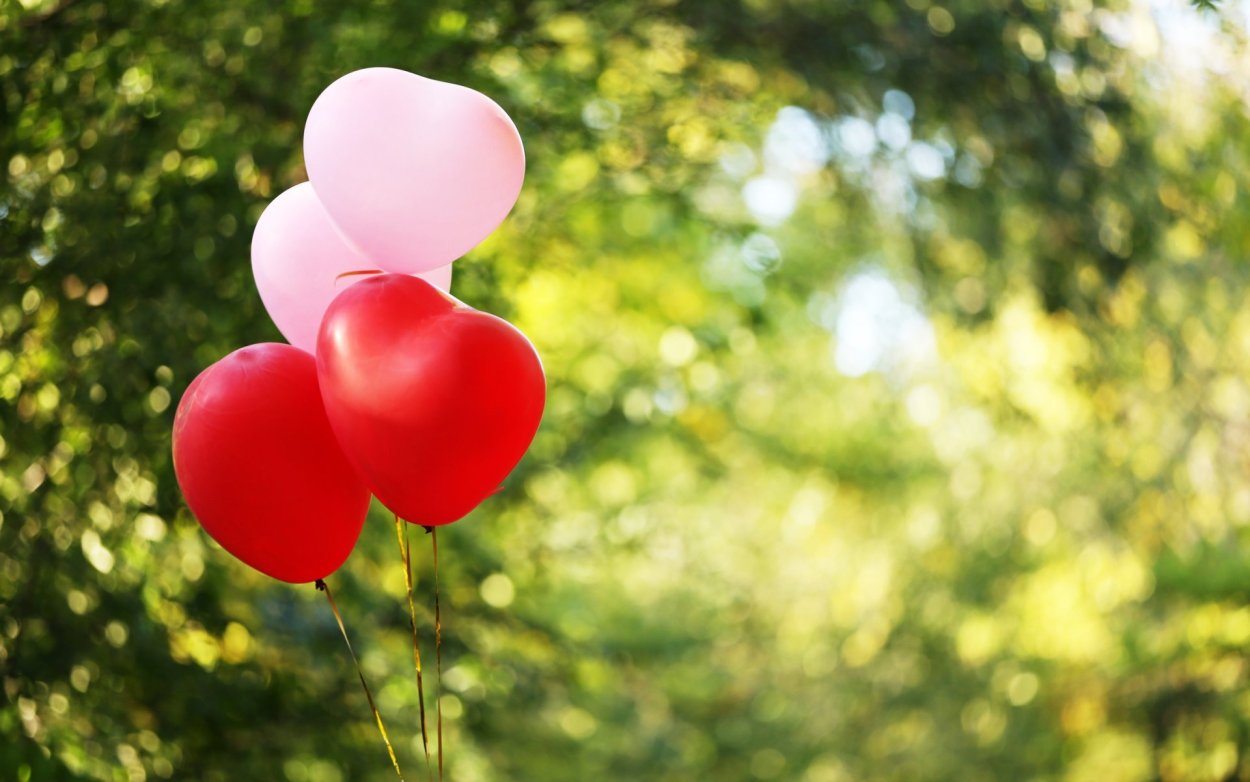 Воздушные шары на природе