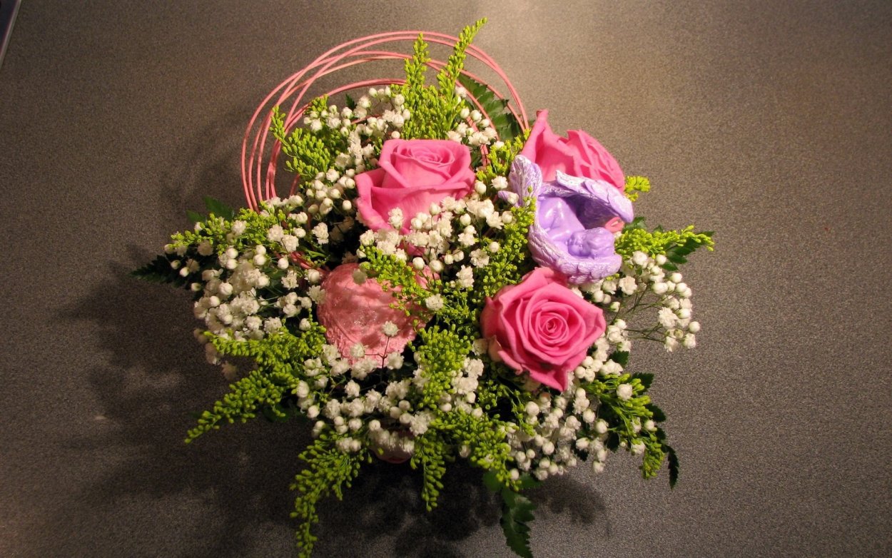 Букет с гипсофилой