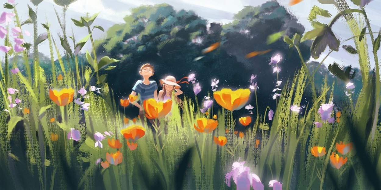 Розовые цветы в лесу