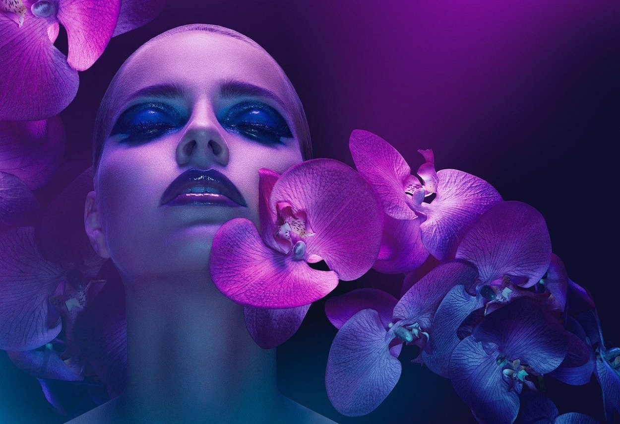 Скинали для кухни орхидеи