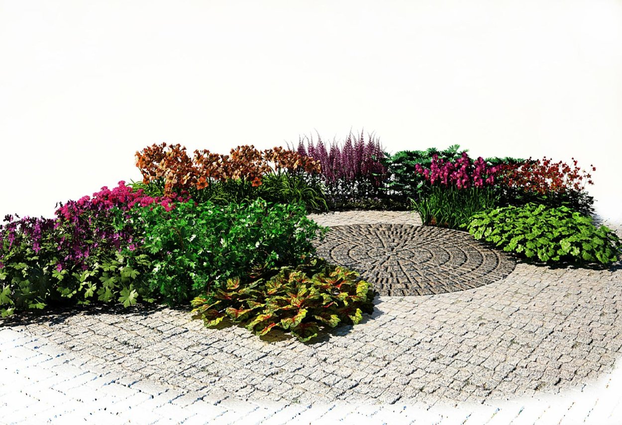 Современные городские цветники