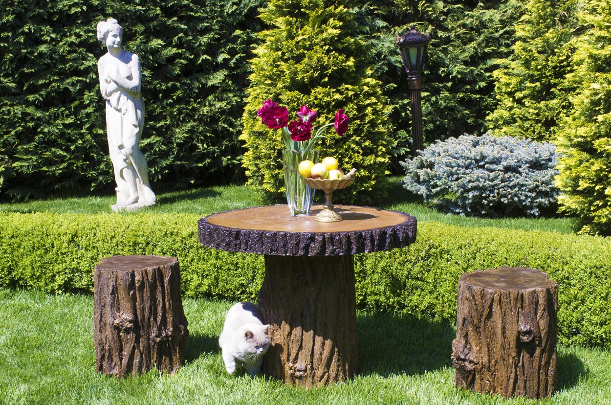 Домики из пней для сада