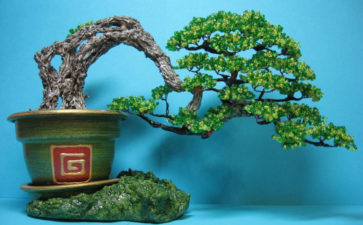 Бонсай из бисера мастер класс