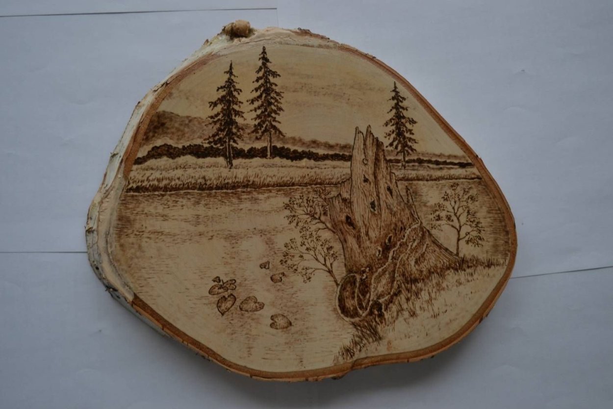 Резьба на спиле дерева