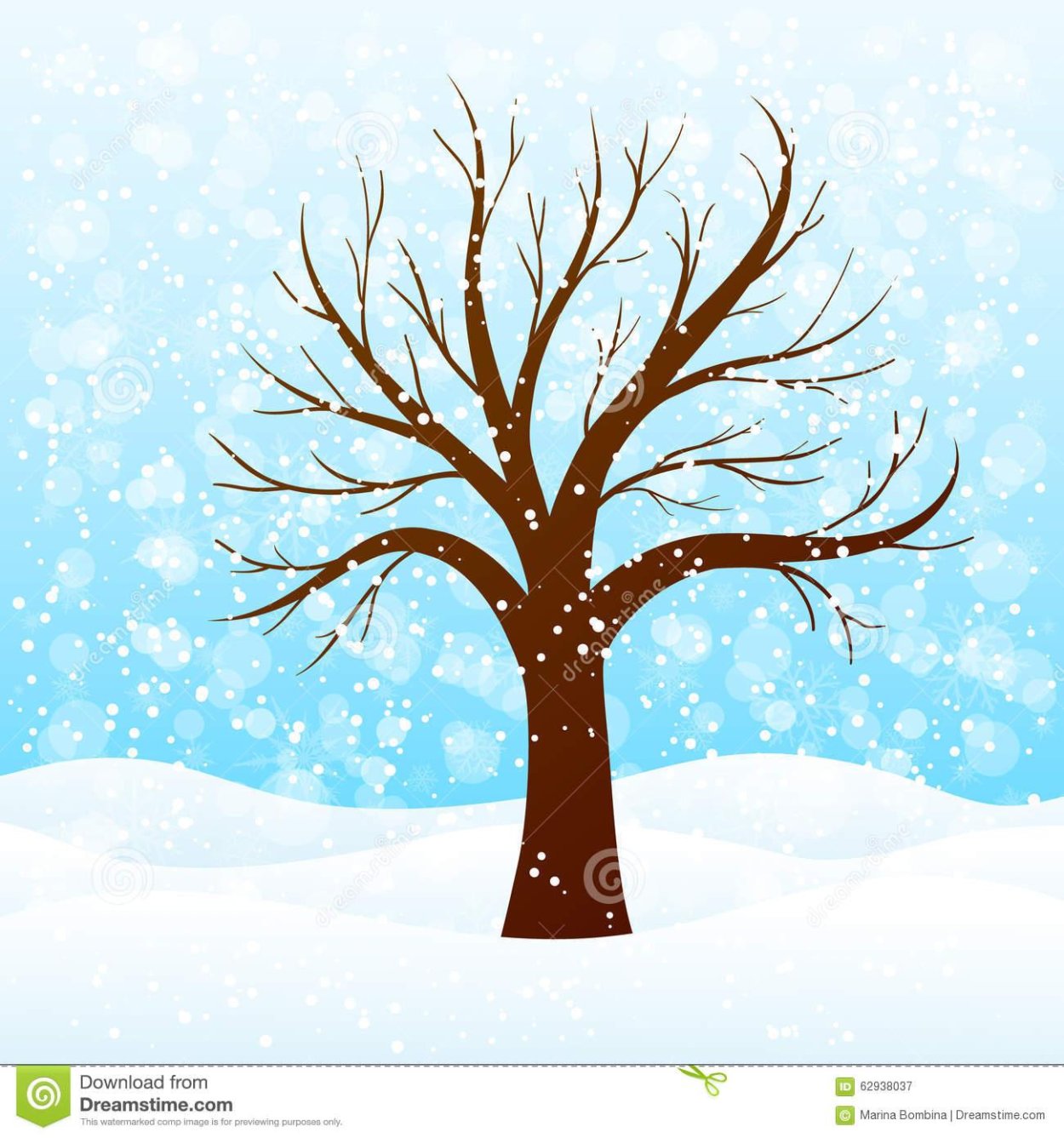 Зимнее дерево для детского сада