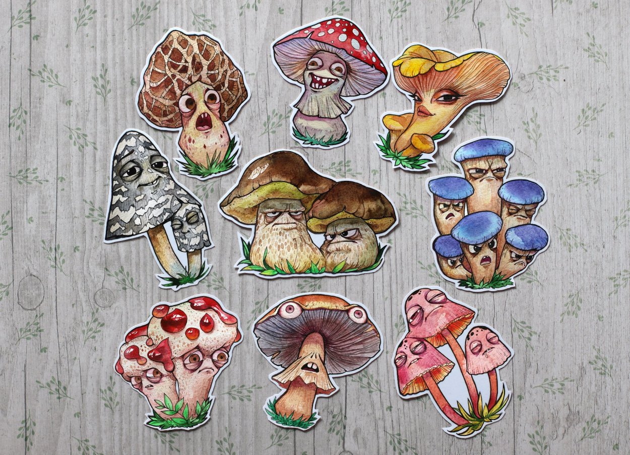 Улитка на грибе