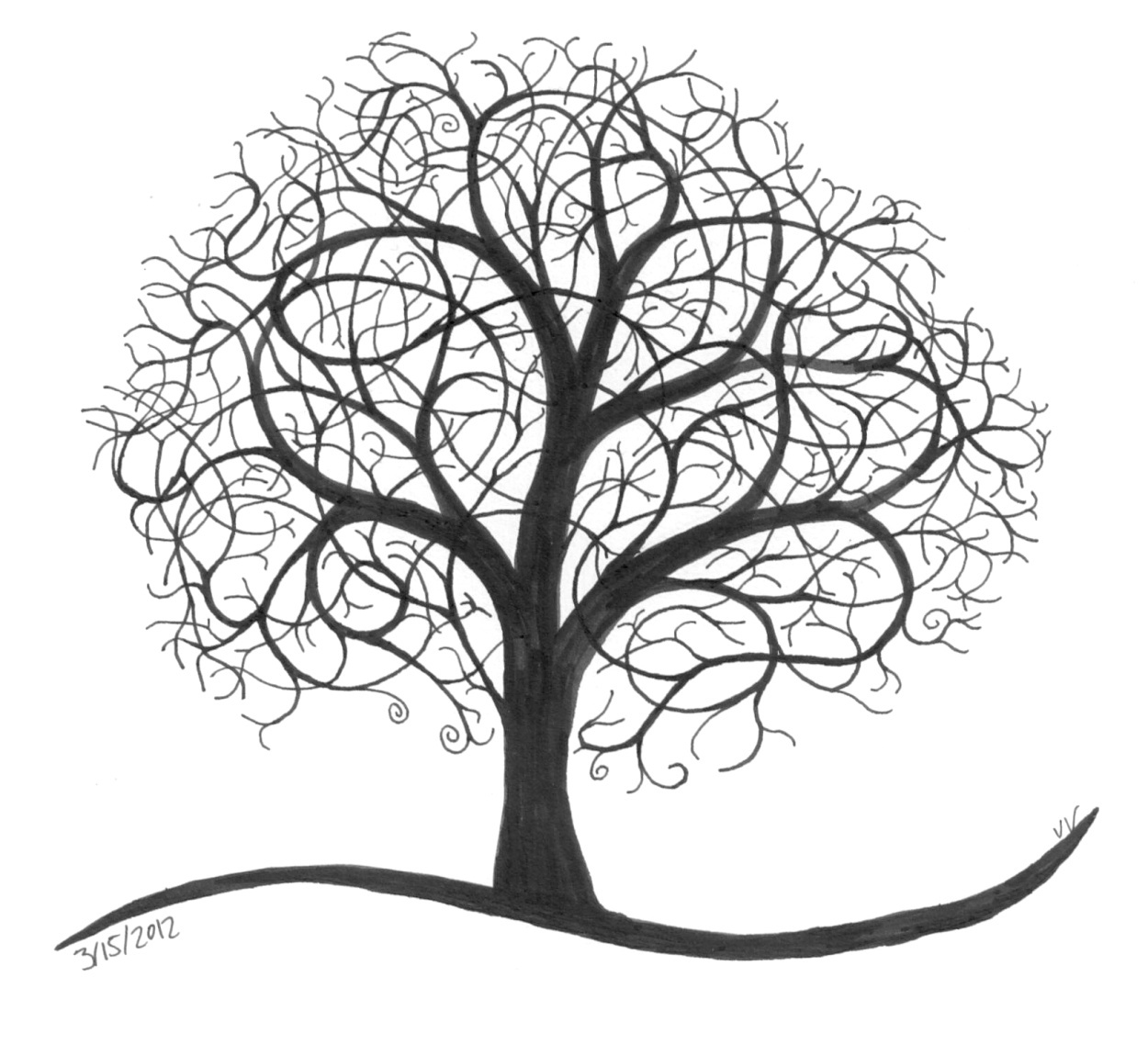 Дерево с большой кроной