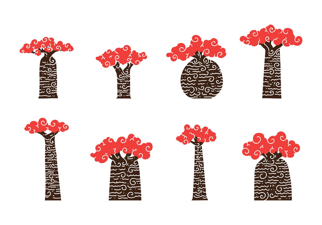 Баобаб силуэт