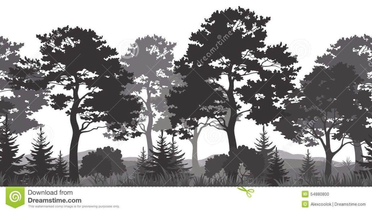 Антураж деревья лес