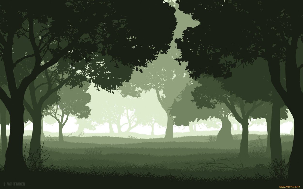 Фон лес рисунок