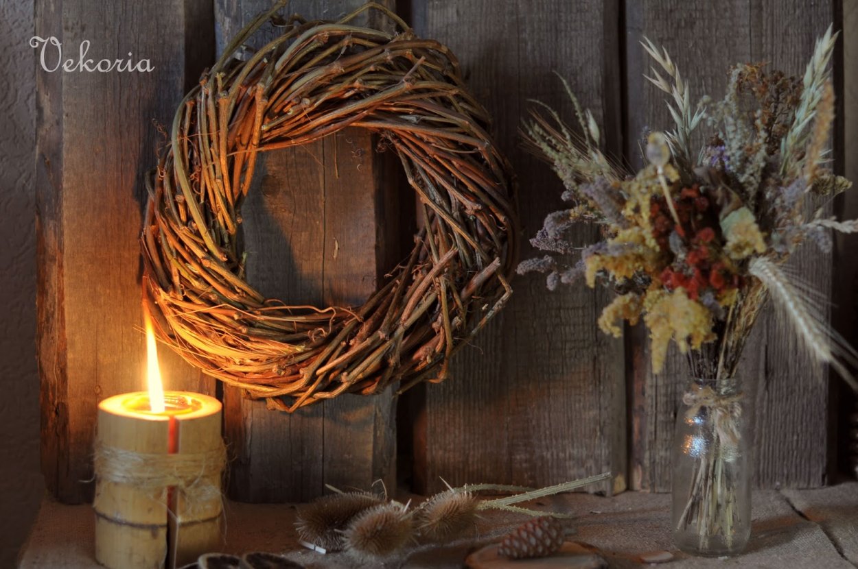 Венок из березовых прутьев