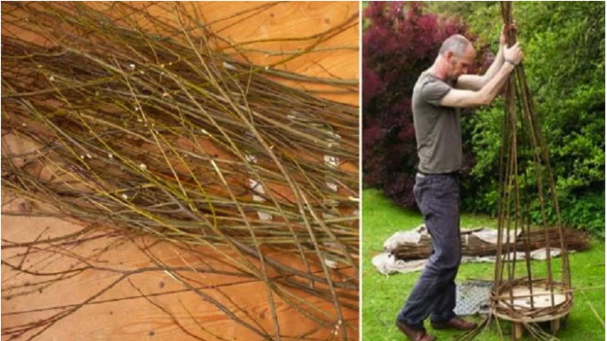 Беседка из ивовых прутьев