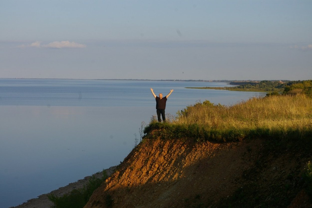 Залив в камышах в камышах