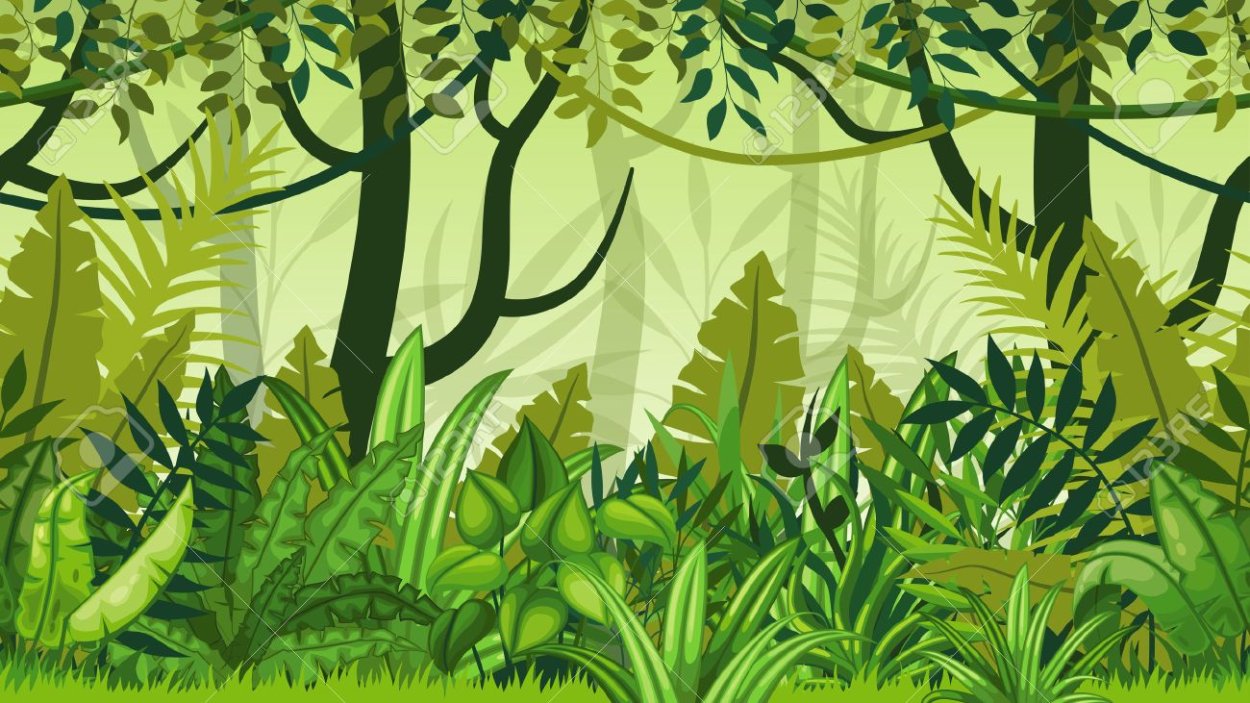 Фон лианы джунгли для детей