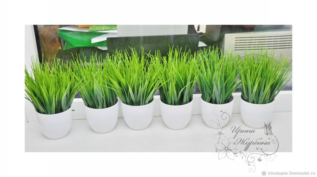 Искусственная зелень в ванной