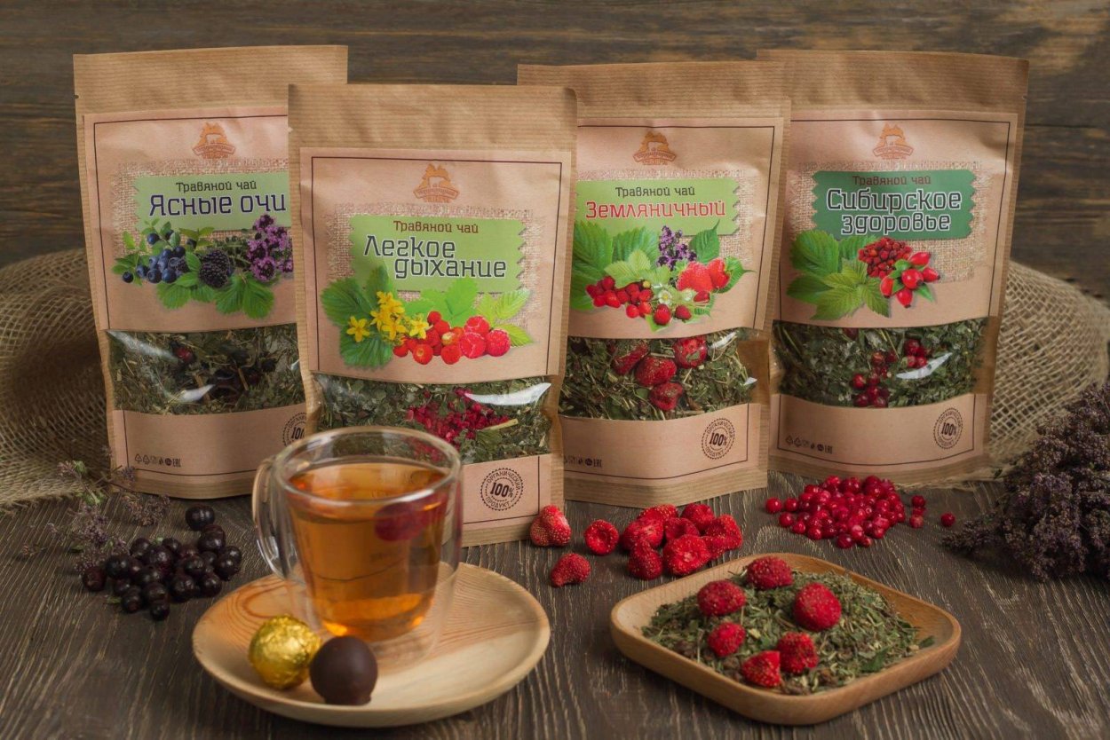 Травяной чай с ягодами
