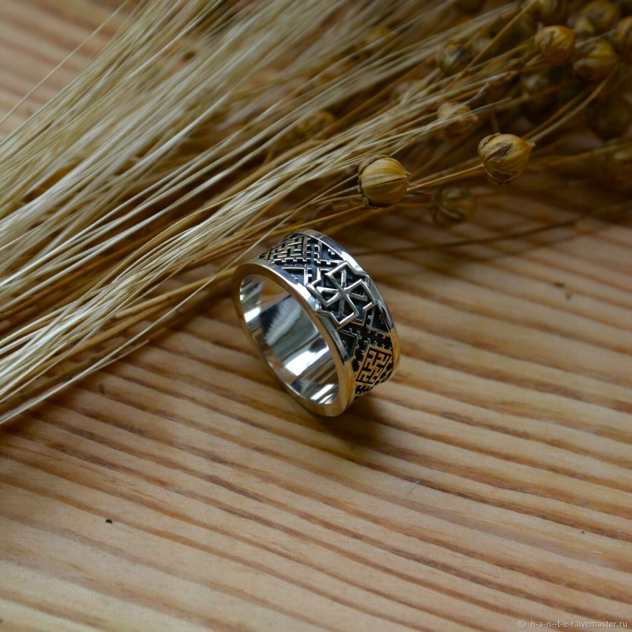 Славянский оберег - кольцо "цветок папоротника"