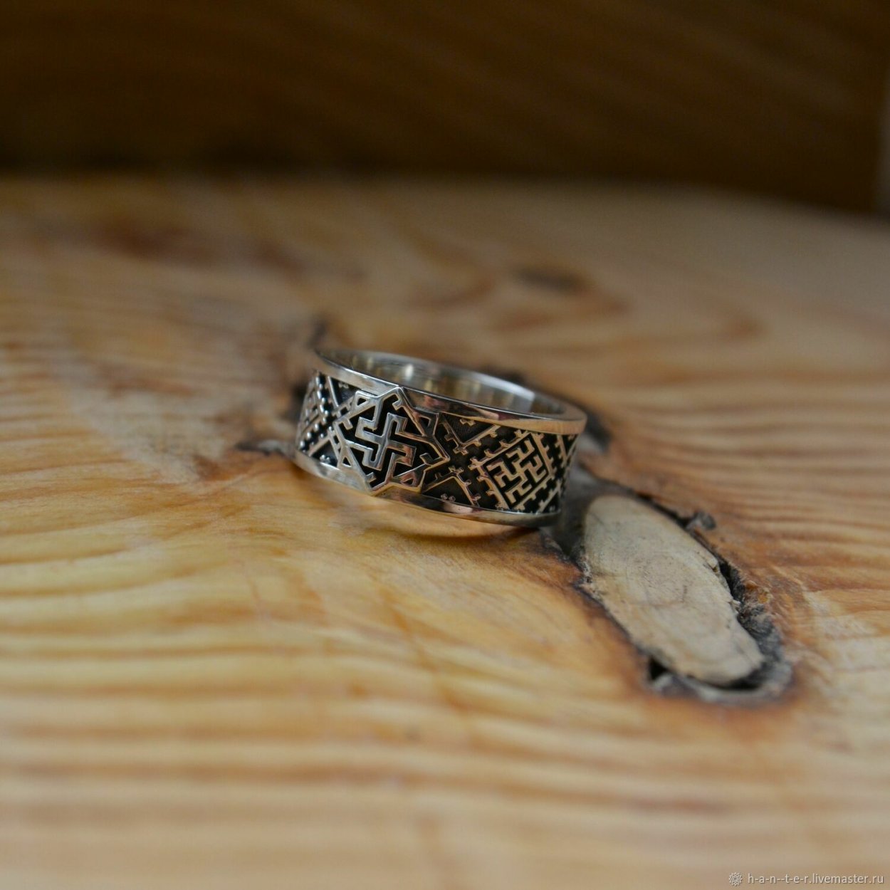 Кольцо цветок папоротника серебро