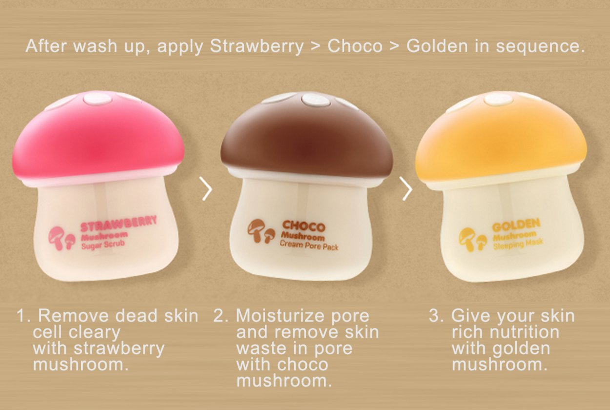 Маска для лица корейская с грибом