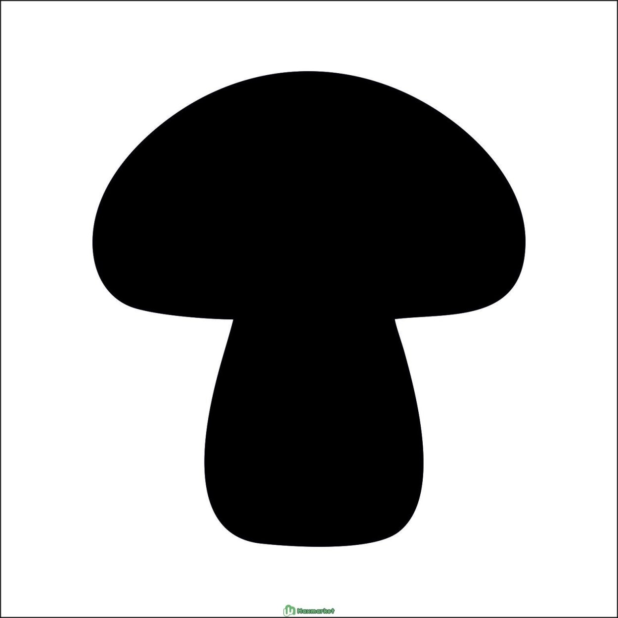 Силуэт гриба для детей