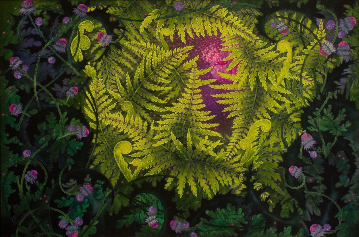 Папоротник живопись