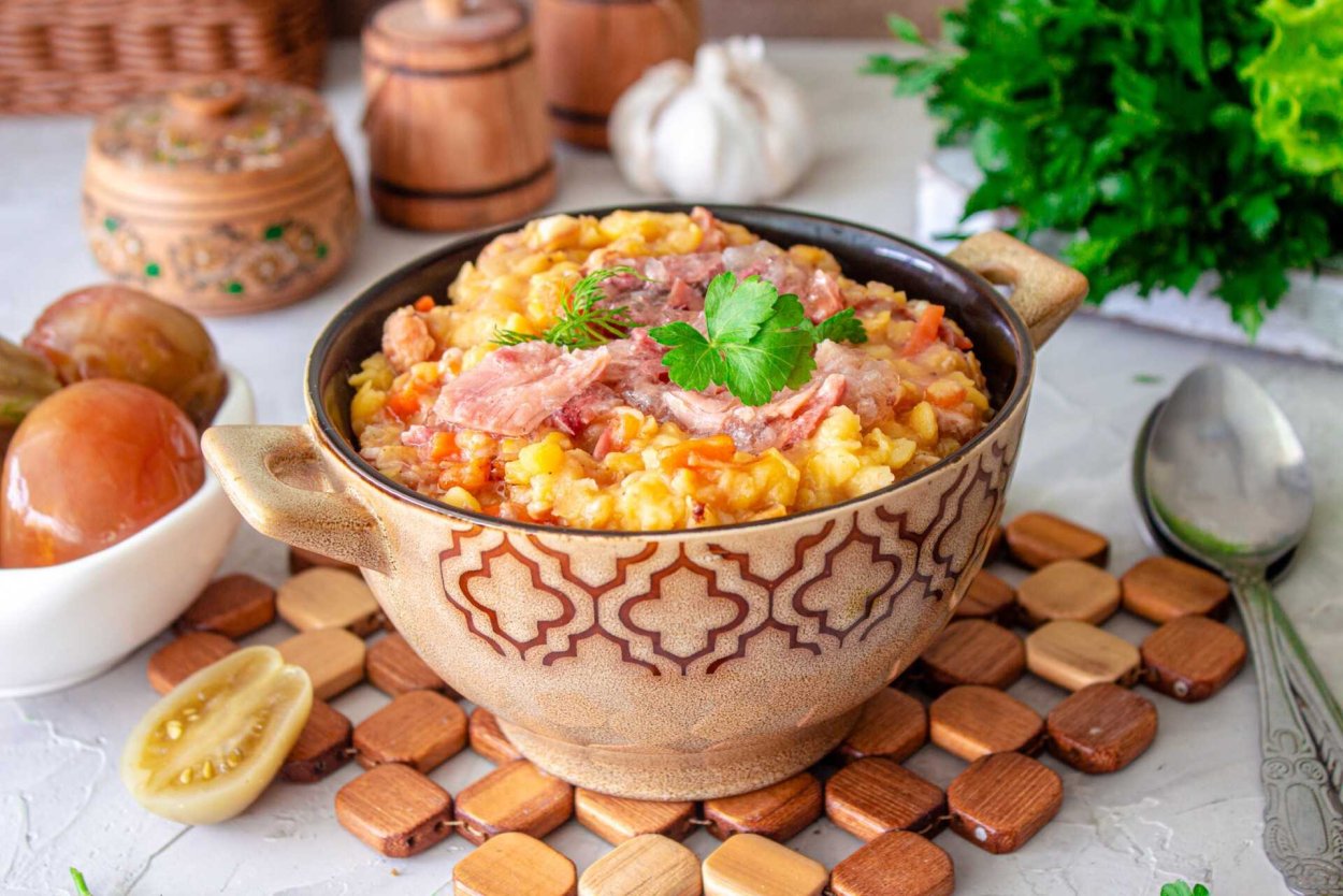 Гороховая каша с мясом рецепт