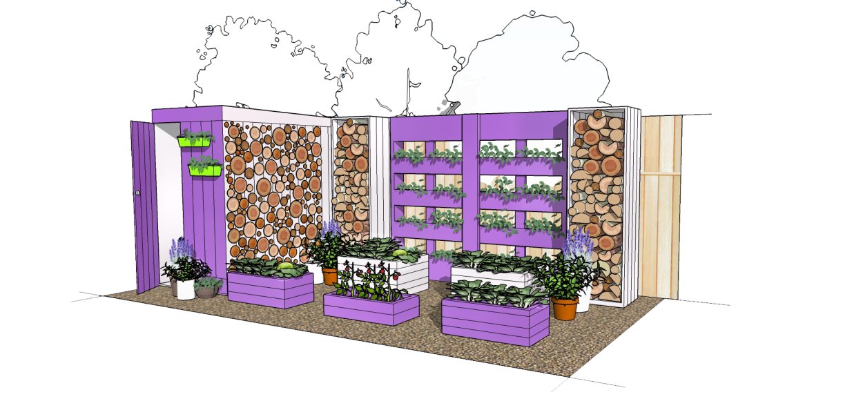 Грядки вид сверху