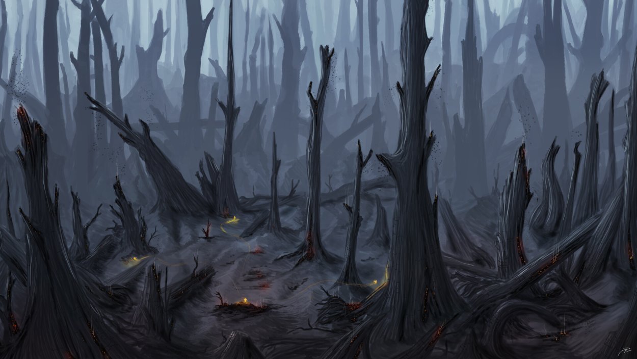 Пепелище в лесу