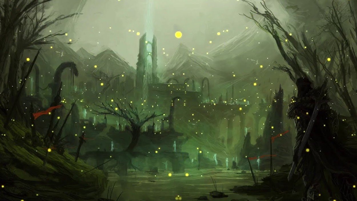 Поселение на болоте фэнтези