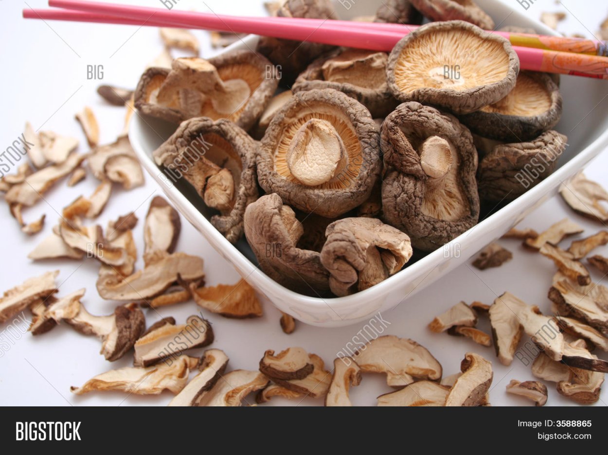 Вок с грибами шиитаке