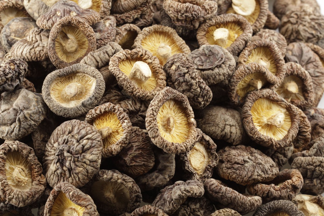 Грибы сушеные шитаки Китай в упаковке