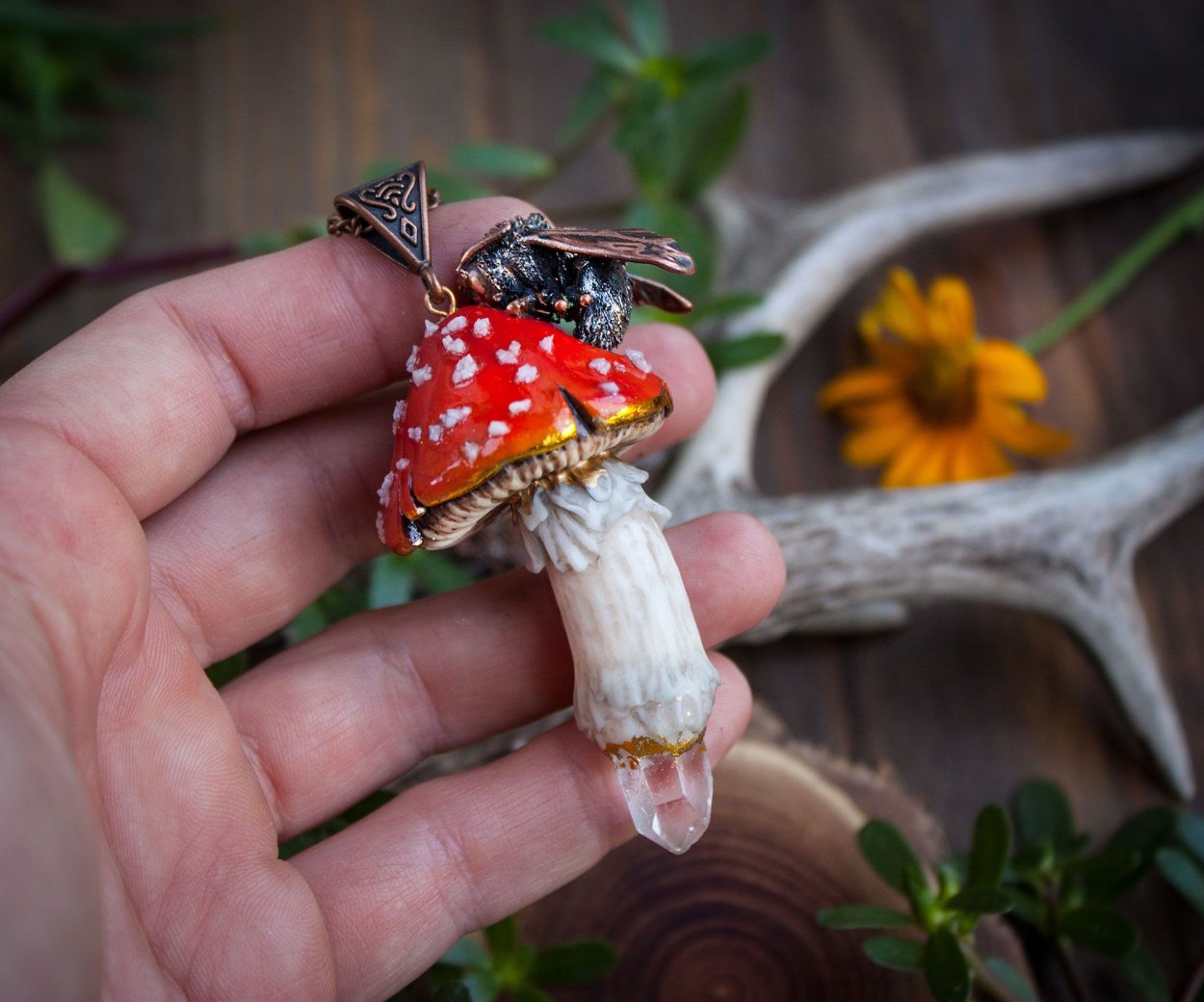 Грибы из полимерной глины