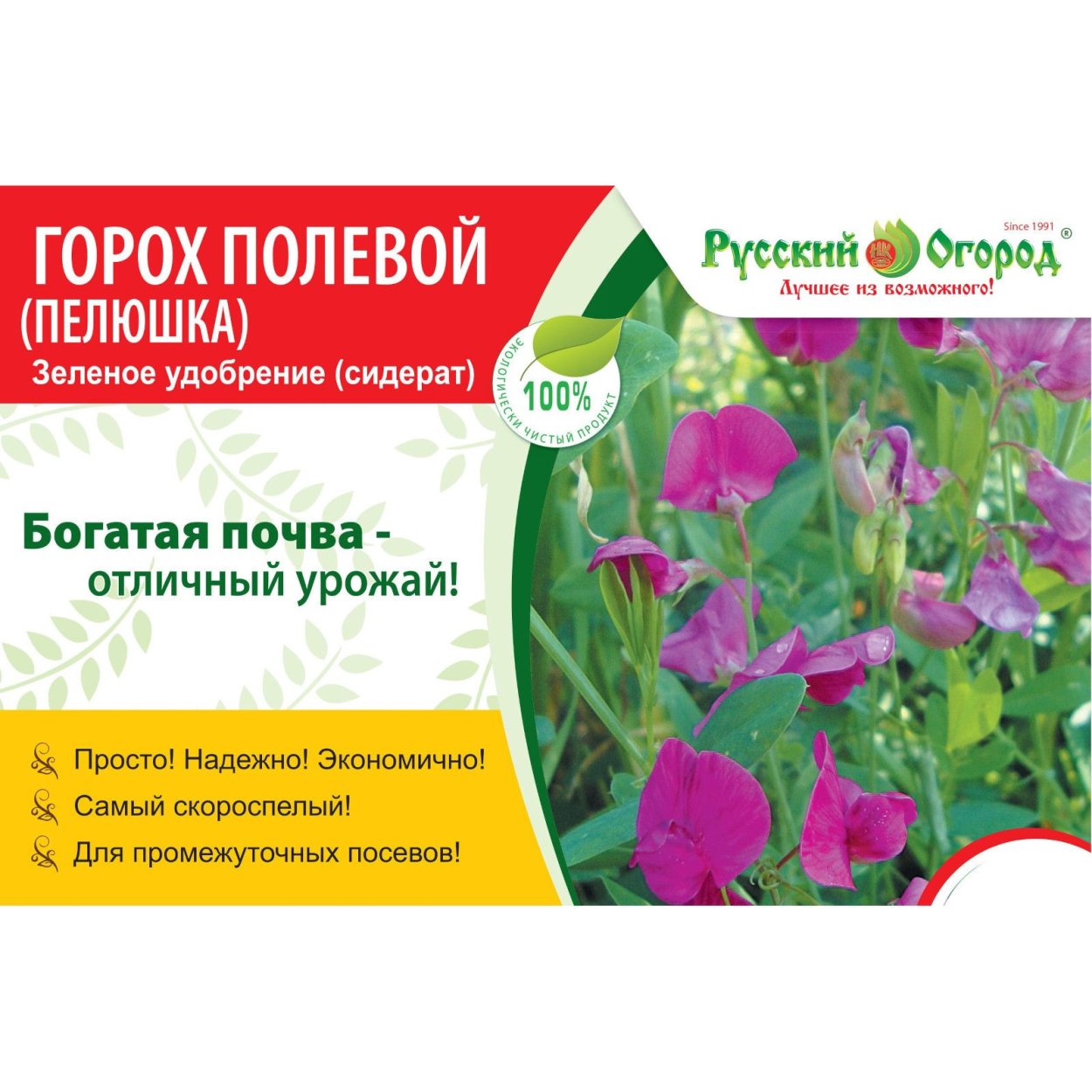 Горох пелюшка сидерат