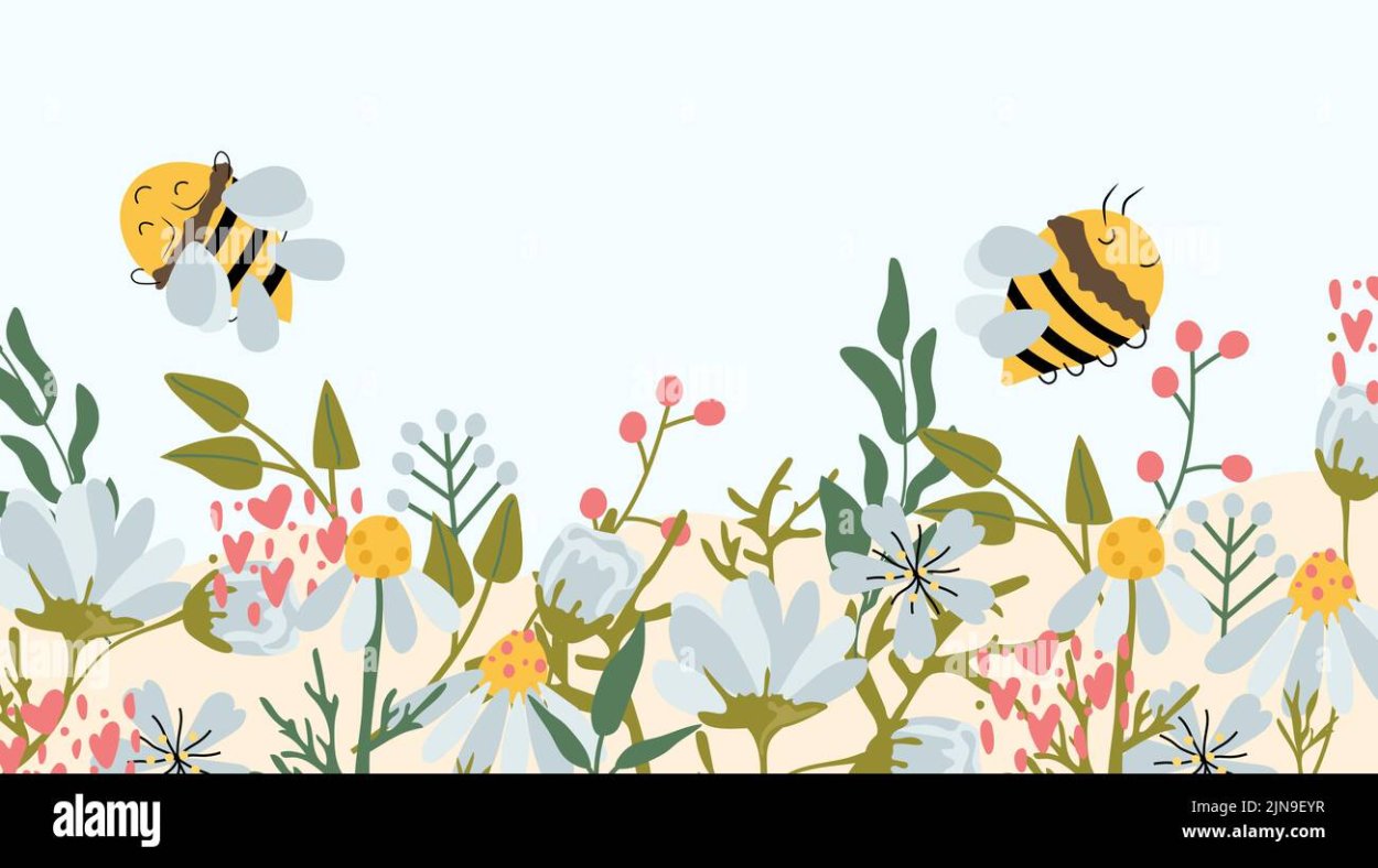 Flowers and insects vector