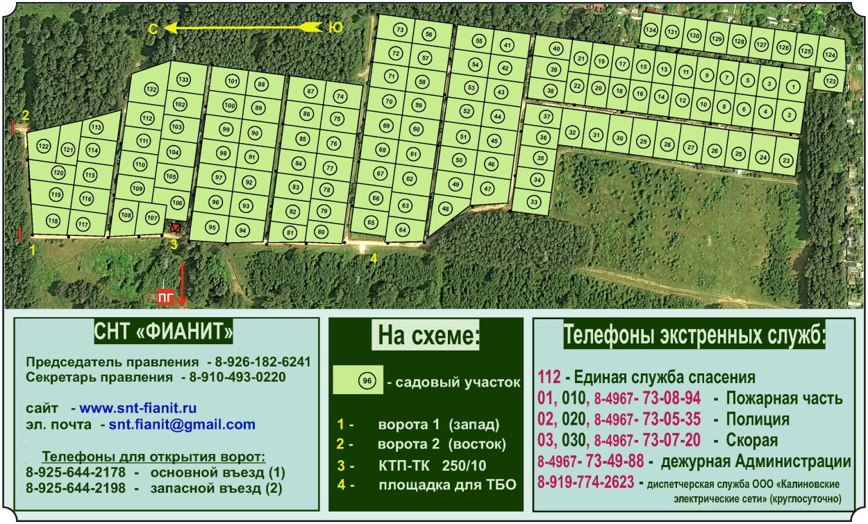 План схема СНТ