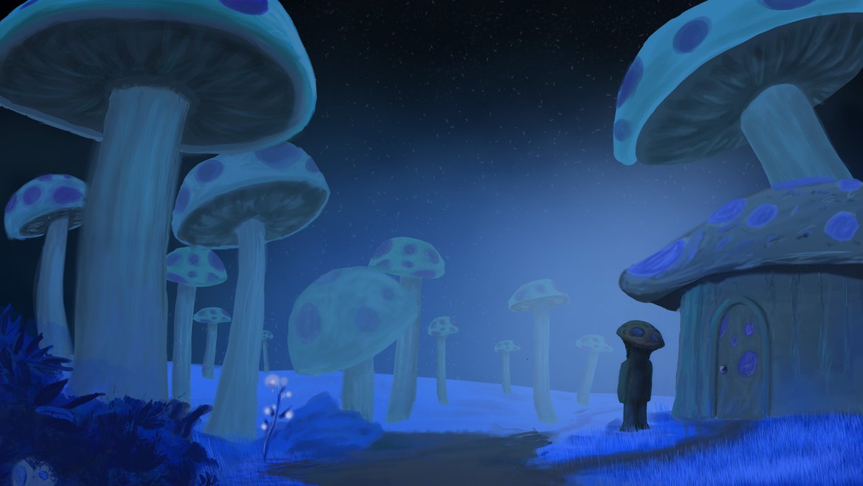 Грибной биом Terraria Art