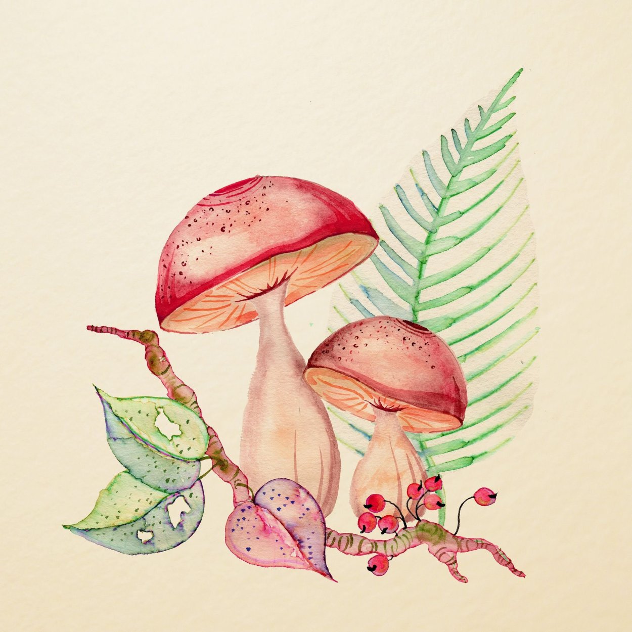 Рисунки инди КИД грибы