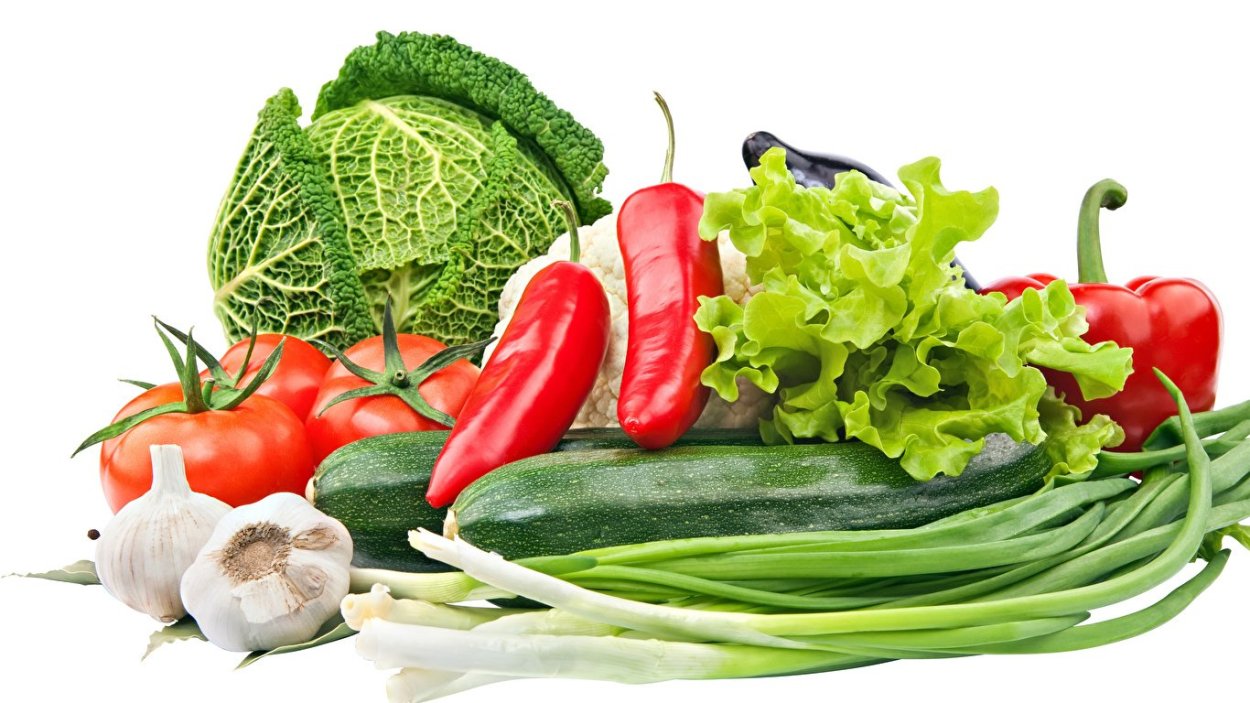 Овощи на прозрачном фоне