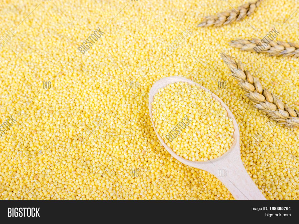 Пшено в ложке