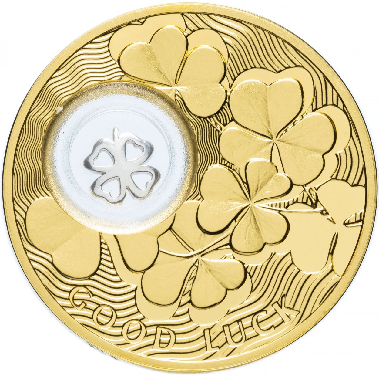 Монета четырехлистный Клевер