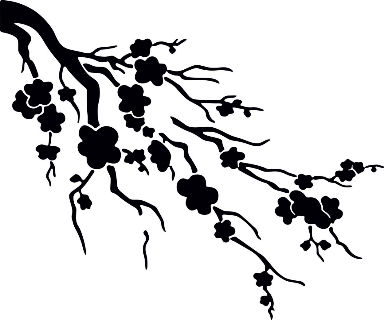 Трафарет ветка