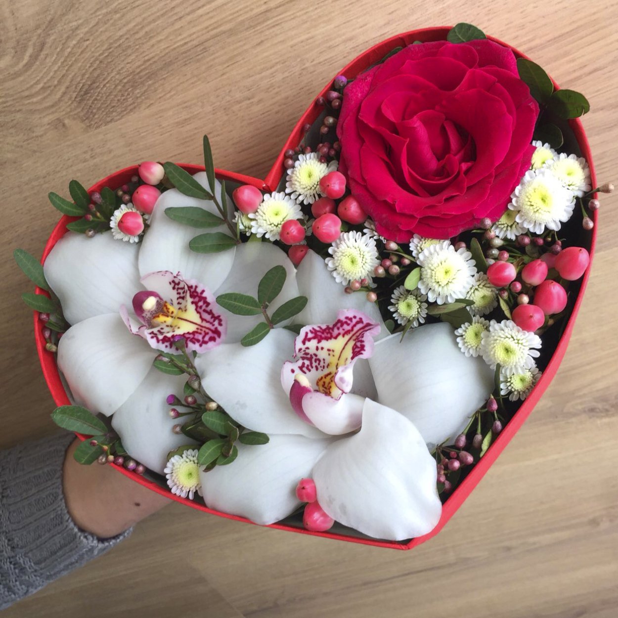 Сердце из ромашек