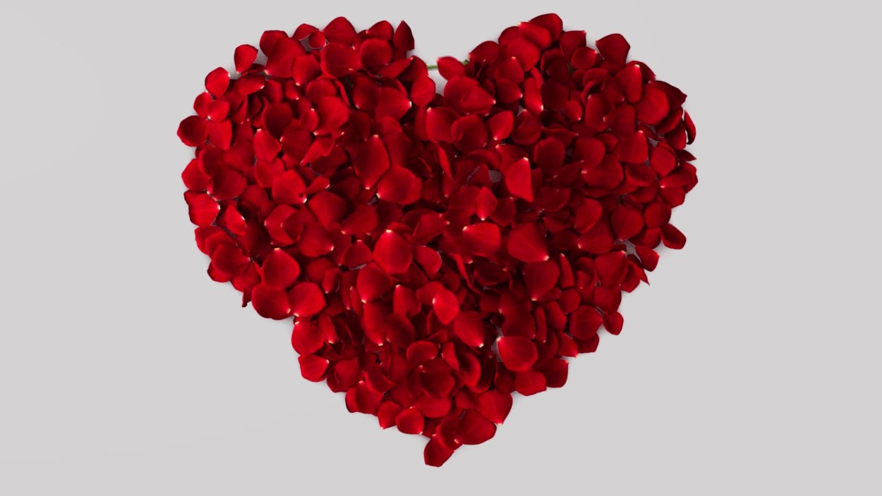 Сердечко из цветов